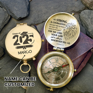 Personalized Engraved Compass - Family - To My Son - Your God Will Be With You Wherever You Go - Gpb16076