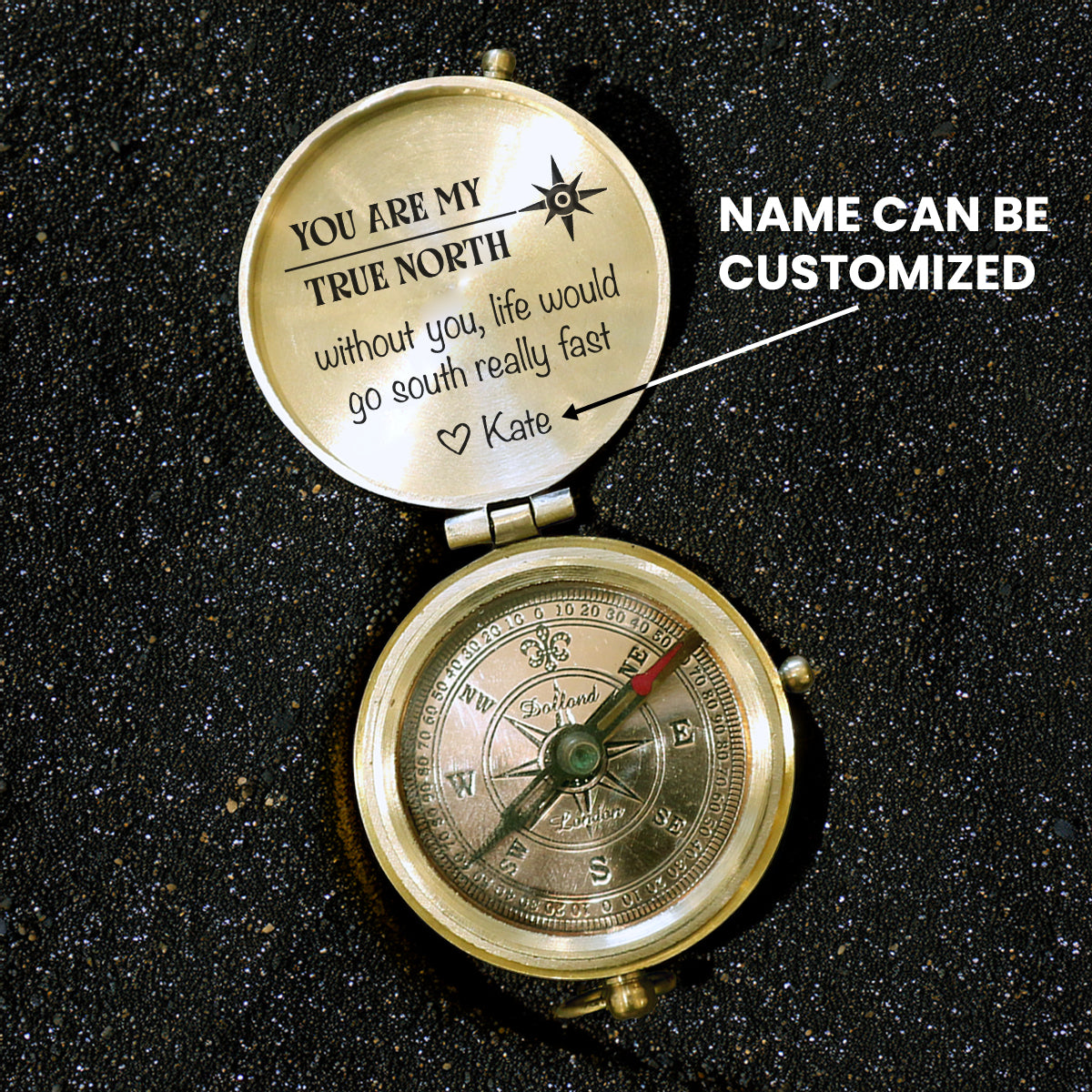 Personalized Engraved Compass - Family - To My Boyfriend - Without You, Life Would Go South Really Fast - Gpb12020