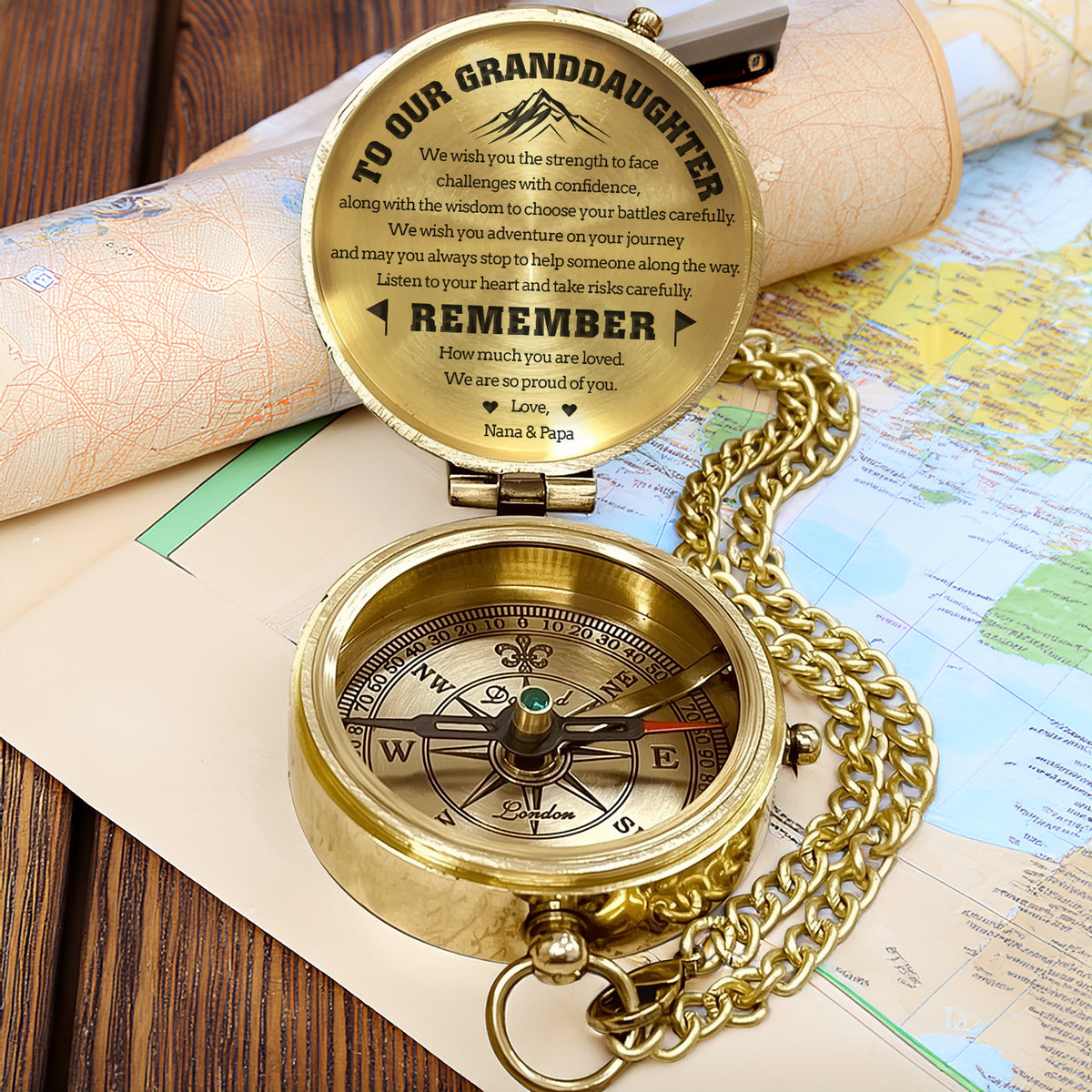 Personalized Engraved Compass - Family - To Our Granddaughter - We Are So Proud Of You - Gpb23013