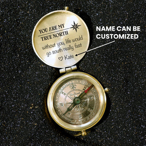 Personalized Engraved Compass - Family - To My Husband - Without You, Life Would Go South Really Fast - Gpb14021