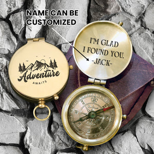 Personalized Engraved Compass - Family - To My Boyfriend - I'm Glad I Found You - Gpb12017