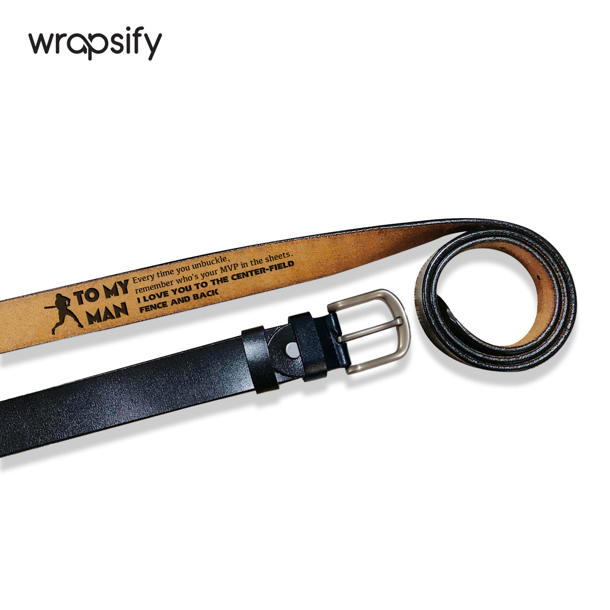 Home Run Hero Gift - Baseball Leather Belt with a Hidden Surprise - Gar26007