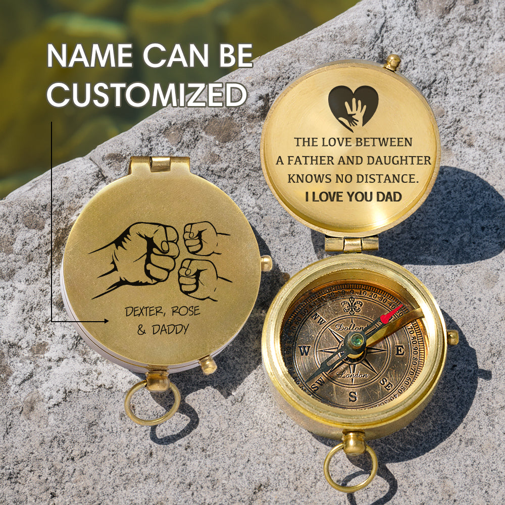 Personalized Engraved Compass - Family - To My Dad - From Daughter - I Love You Dad - Gpb18053