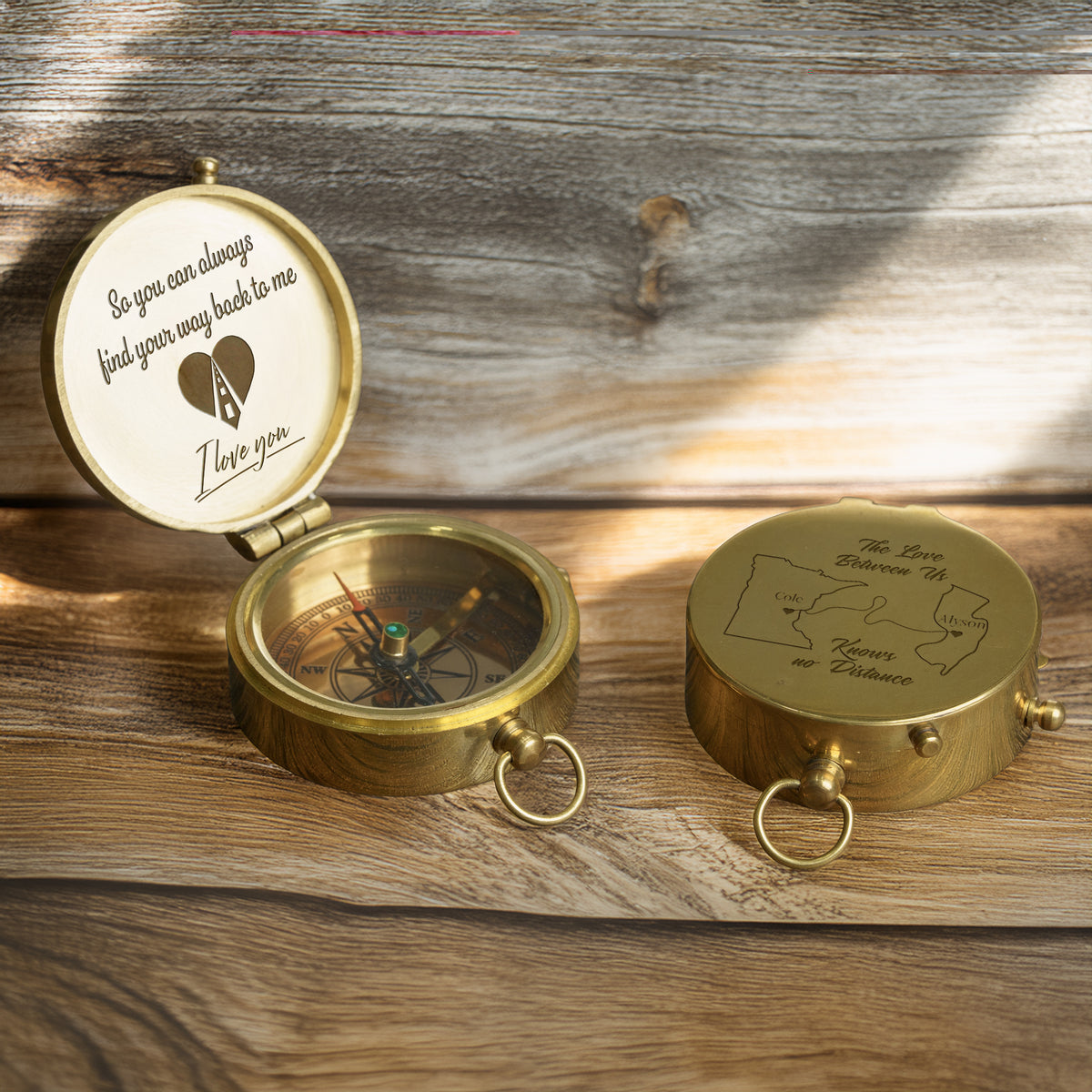 Personalized Compass Gift - So When You're Not Around To Say 'I Love You' This Compass Says It For You - Gpb14025