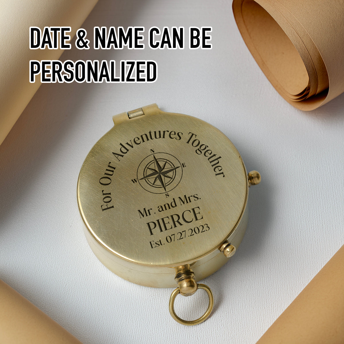 Personalized Engraved Compass - Family - For Couple - Here Is To The Start Of Our Next Chapter - Gpb26240