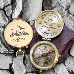 Personalized Engraved Compass - Family - To My Son - I Pray You'll Always Be Safe - Gpb16053