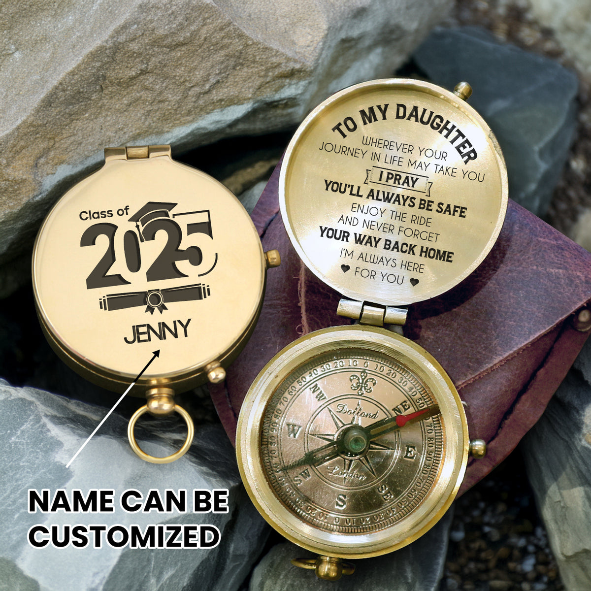 Personalized Engraved Compass - Family - To My Daughter - I’m Always Here For You - Gpb17016