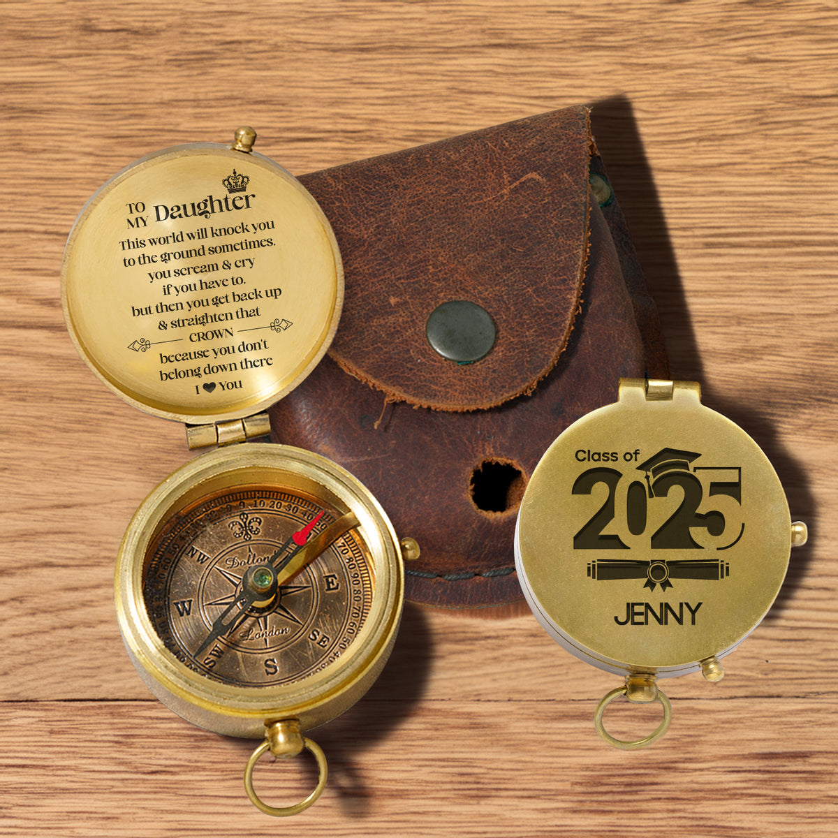 Personalized Engraved Compass - Family - To My Daughter - You Get Back Up & Straighten That Crown - Gpb17019