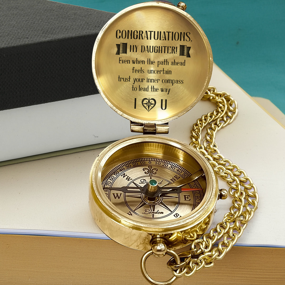 Personalized Engraved Compass - Family - To My Daughter - Congratulations - Gpb17017