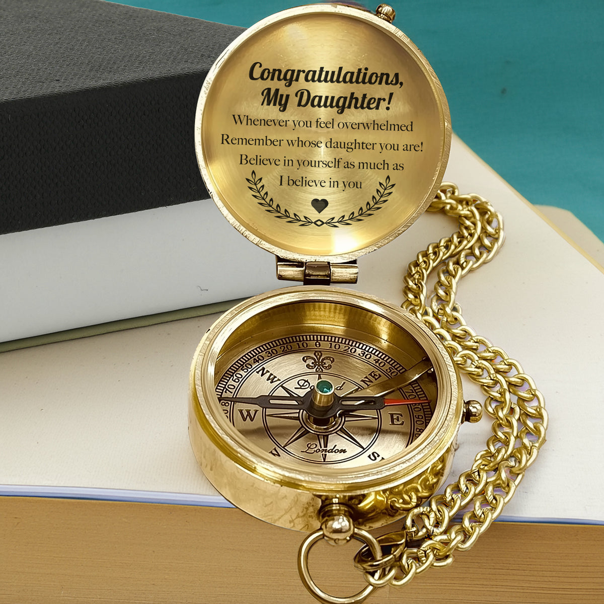 Personalized Engraved Compass - Family - To My Daughter - Believe In Yourself As Much As I Believe In You - Gpb17015