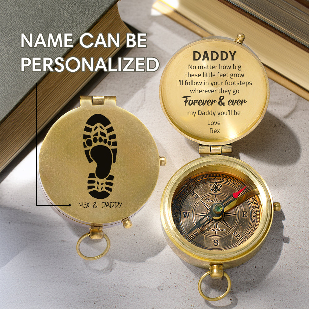 Personalized Engraved Compass - Family - To My Dad - From Son - I’ll Follow In Your Footsteps - Gpb18052