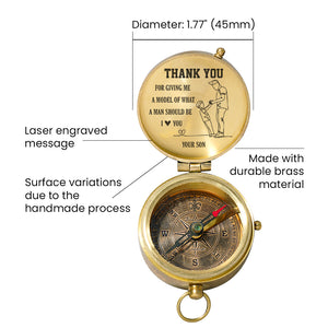 Personalized Engraved Compass - Family - To My Dad - From Son - I Love You - Gpb18057