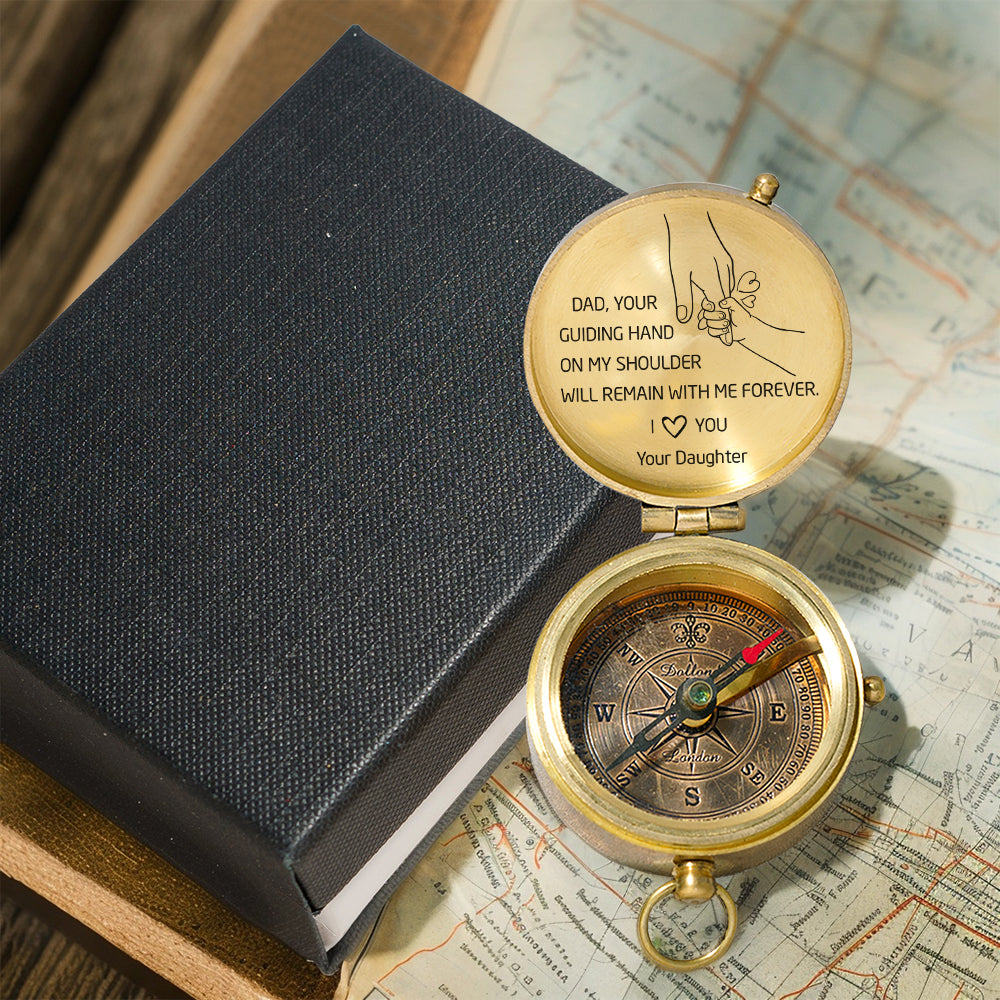 Personalized Engraved Compass - Family - To My Dad - From Daughter - I Love You - Gpb18048