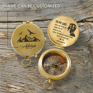Personalized Engraved Compass - Family - To My Dad - From Daughter - You’re My Hero - Gpb18060
