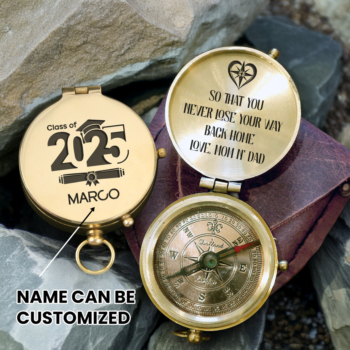 Combo Personalized Engraved Compass and Keychain - To My Children - Gpc16001