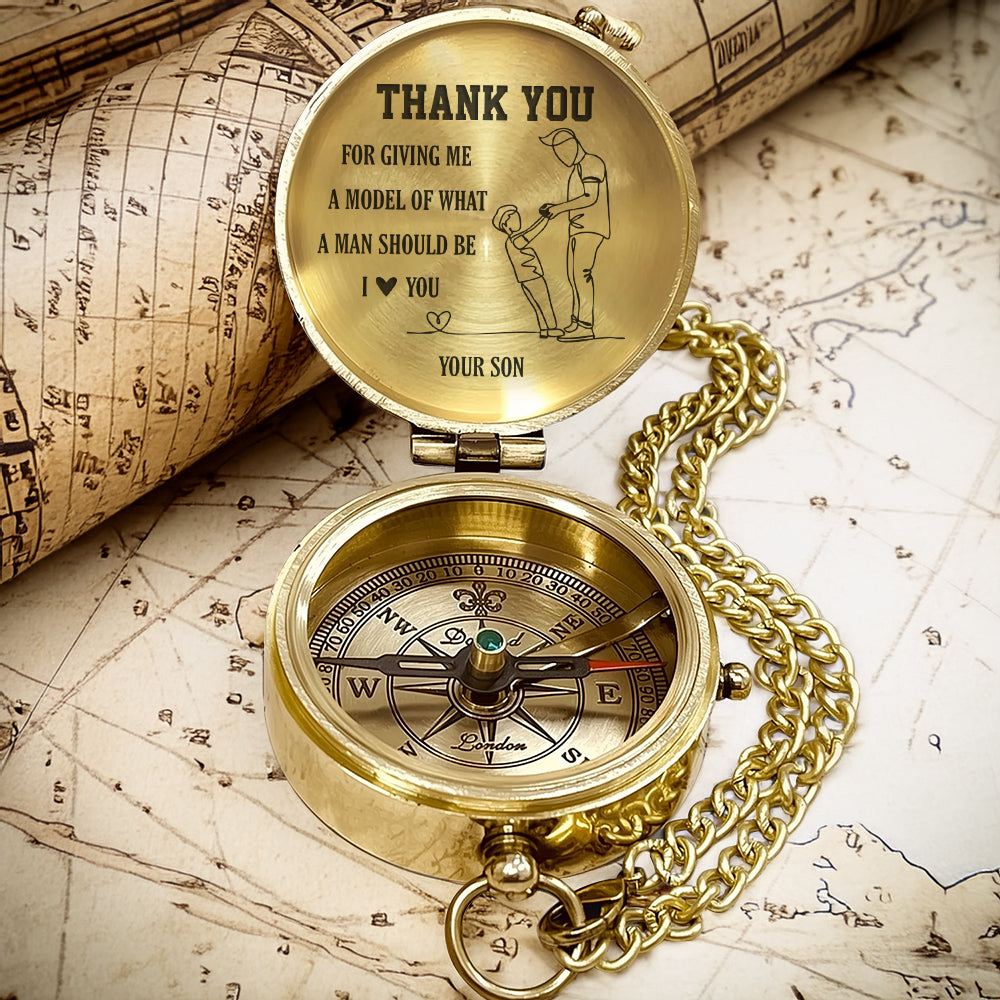 Personalized Engraved Compass - Family - To My Dad - From Son - I Love You - Gpb18057