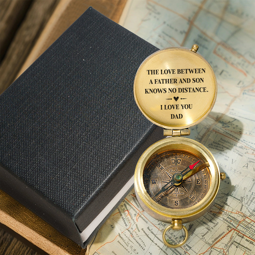Personalized Engraved Compass - Family - To My Dad - From Son - The Love Between A Father And Son Knows No Distance - Gpb18061