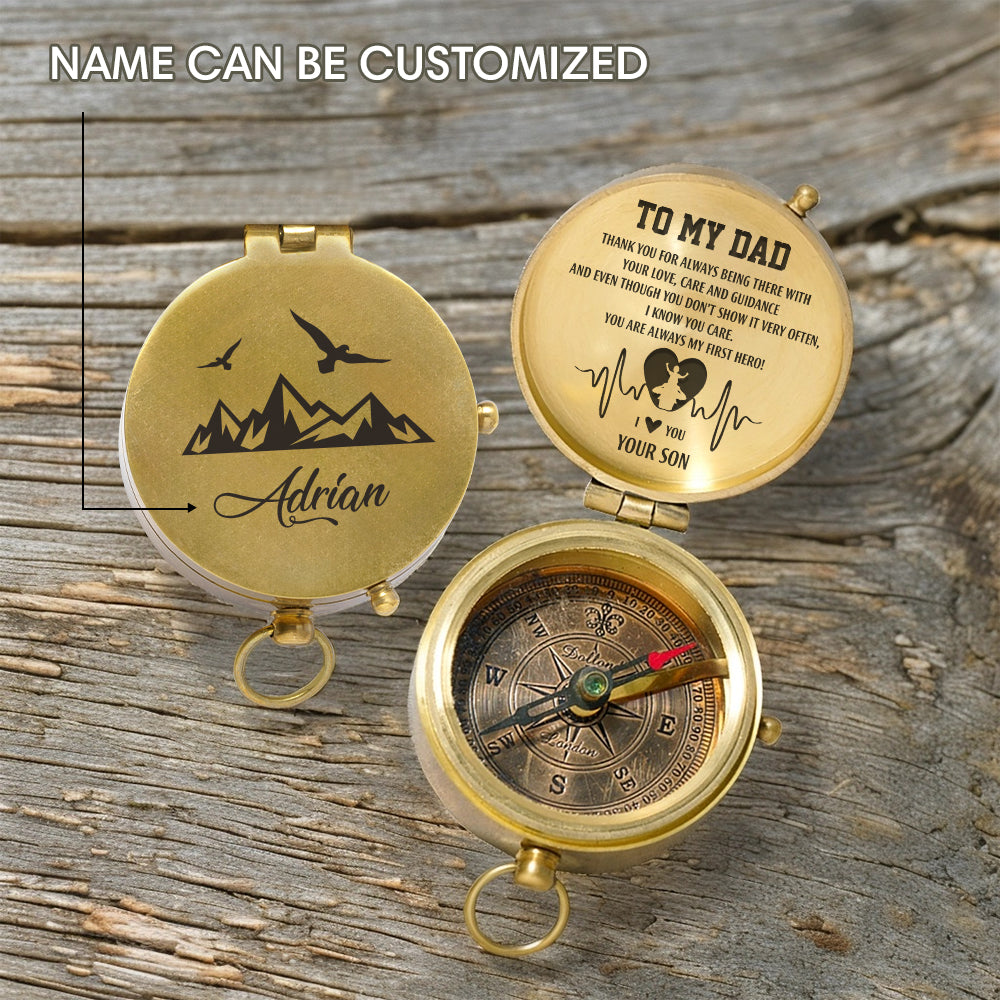 Personalized Engraved Compass - Family - To My Dad - From Son - You Are Always My First Love! - Gpb18051