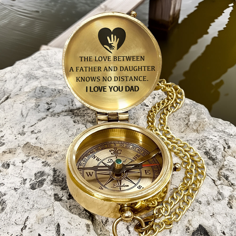 Personalized Engraved Compass - Family - To My Dad - From Daughter - I Love You Dad - Gpb18053