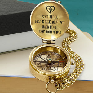 Personalized Engraved Compass - Family - To My Son - So That You Never Lose Your Way Back Home - Gpb16075