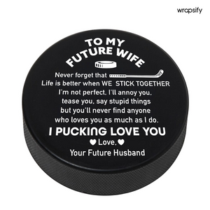 Wrapsify Customized Hockey Puck - Figure Skating & Hockey, Balls & Pucks - Gifts For Future Wife - Gai25003