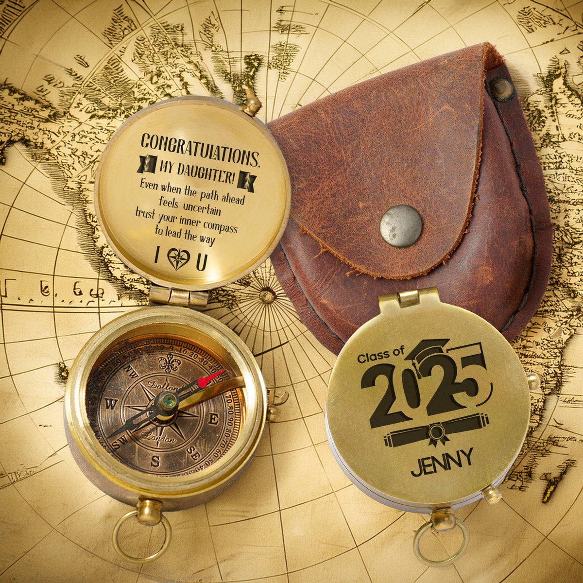 Personalized Engraved Compass - Family - To My Daughter - Congratulations - Gpb17017