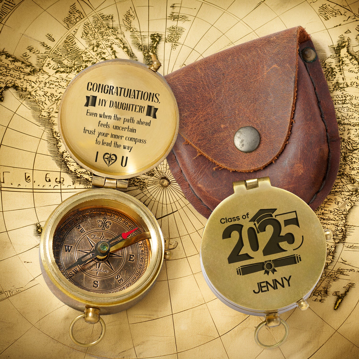 Personalized Engraved Compass - Family - To My Daughter - Congratulations - Gpb17017