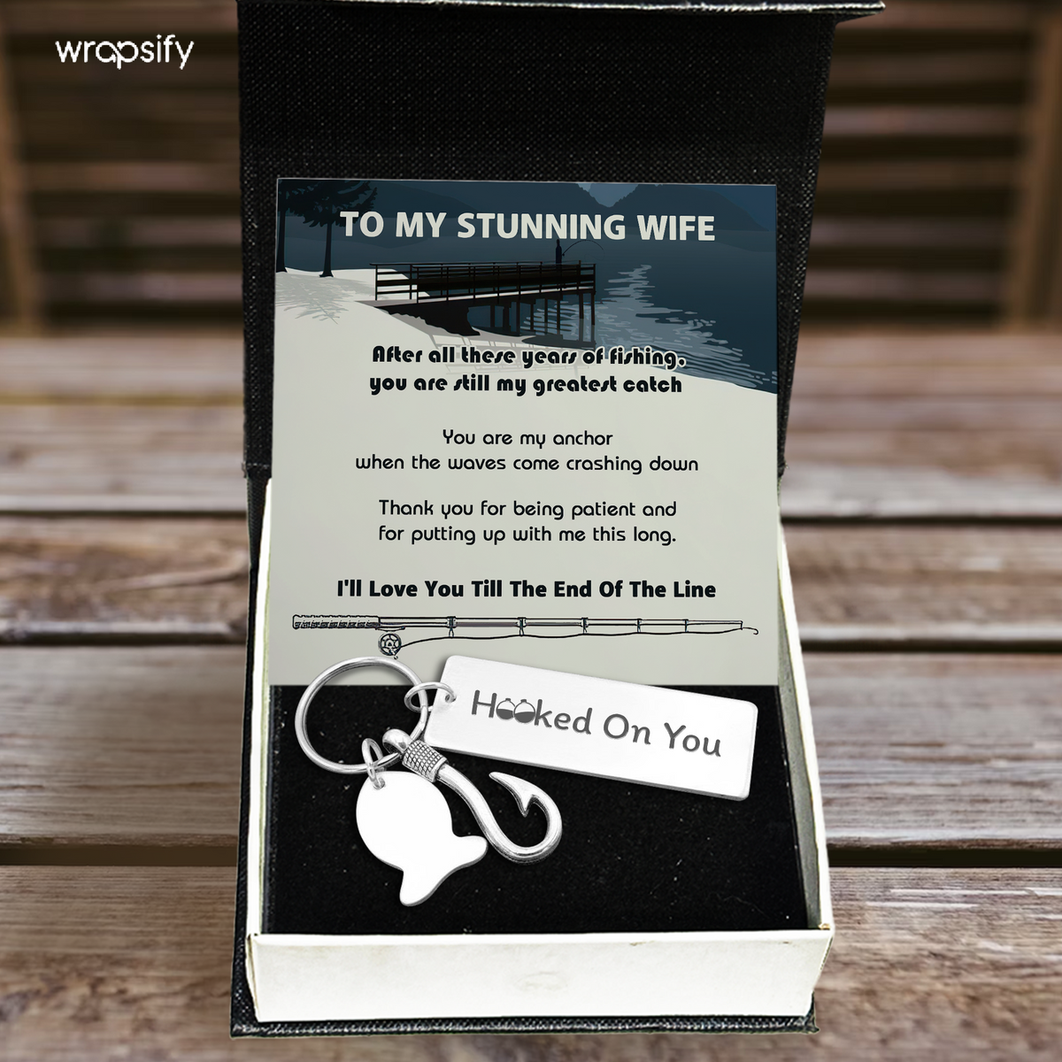 Fishing Hook Keychain - Fishing - To My Wife - After All These Years Of Fishing - Gku15011