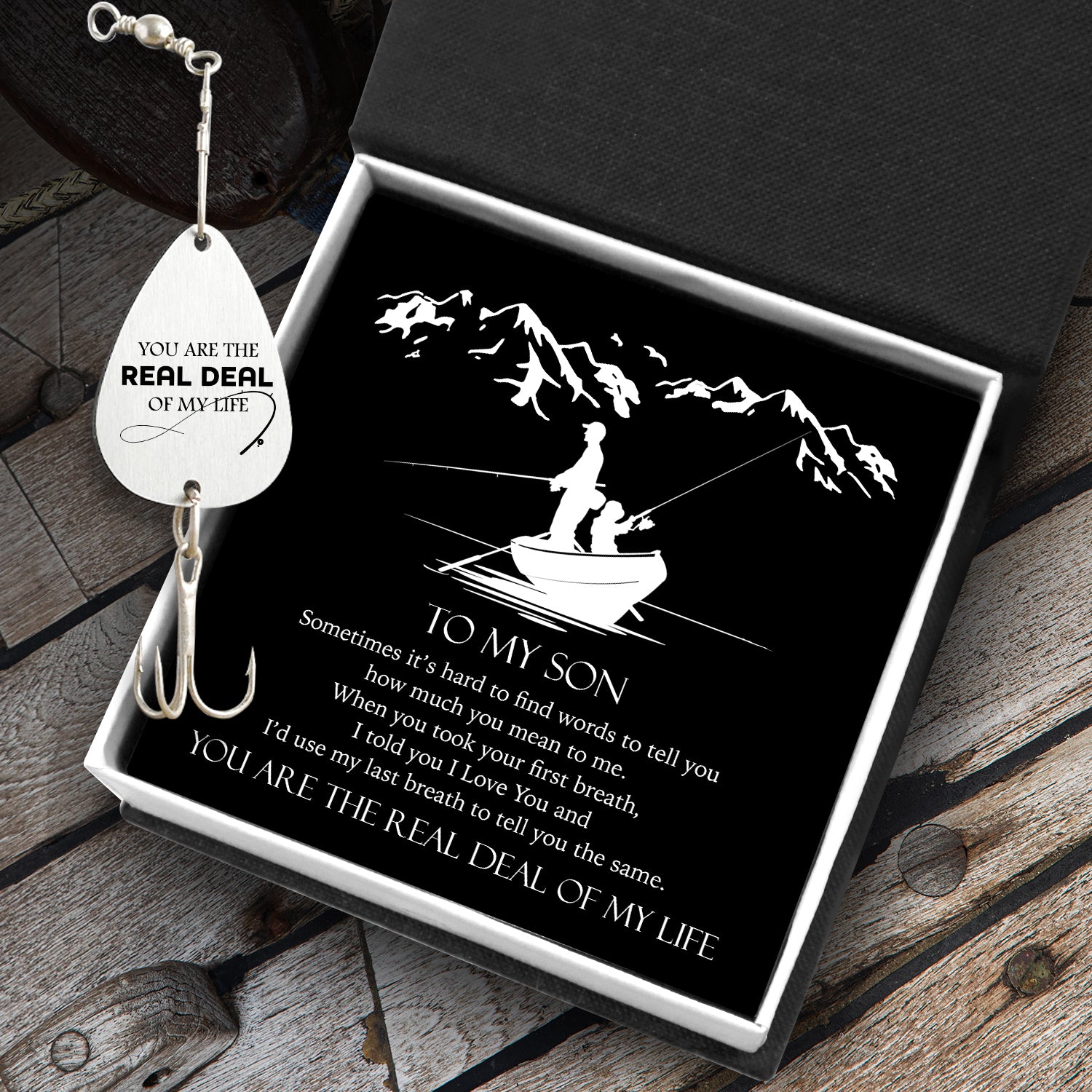 Personalized Engraved Fishing Hook - Fishing - To My Son - You Are The Real Deal Of My Life - Gfa16007