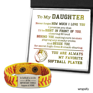 Softball Bracelet - Softball - To My Daughter - Never Forget How Much I Love You - Gbzk17026