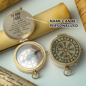 One Step with Faith, Forever Guided - May Your Faith Always Guide You - Baptism & Communion Compass + Free Personalized Communion Bag - Gpb22021
