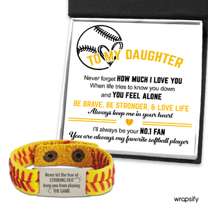 Softball Bracelet - Softball - To My Daughter - Be Brave, Be Stronger, & Love Life - Gbzk17028