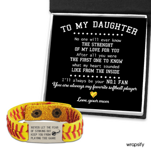 Softball Bracelet - Softball - To My Daughter - From Mom - I’ll Always Be Your No.1 Fan - Gbzk17030