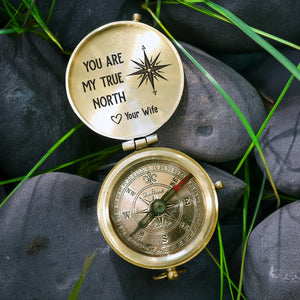 Personalized Engraved Compass - Family - To My Husband - You Are My True North - Gpb14020