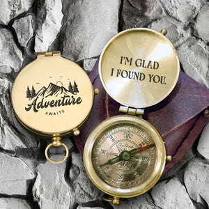 Personalized Engraved Compass - Family - To My Boyfriend - I'm Glad I Found You - Gpb12017