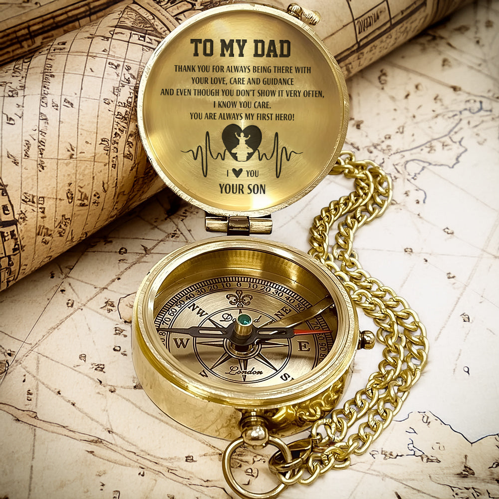 Personalized Engraved Compass - Family - To My Dad - From Son - You Are Always My First Love! - Gpb18051