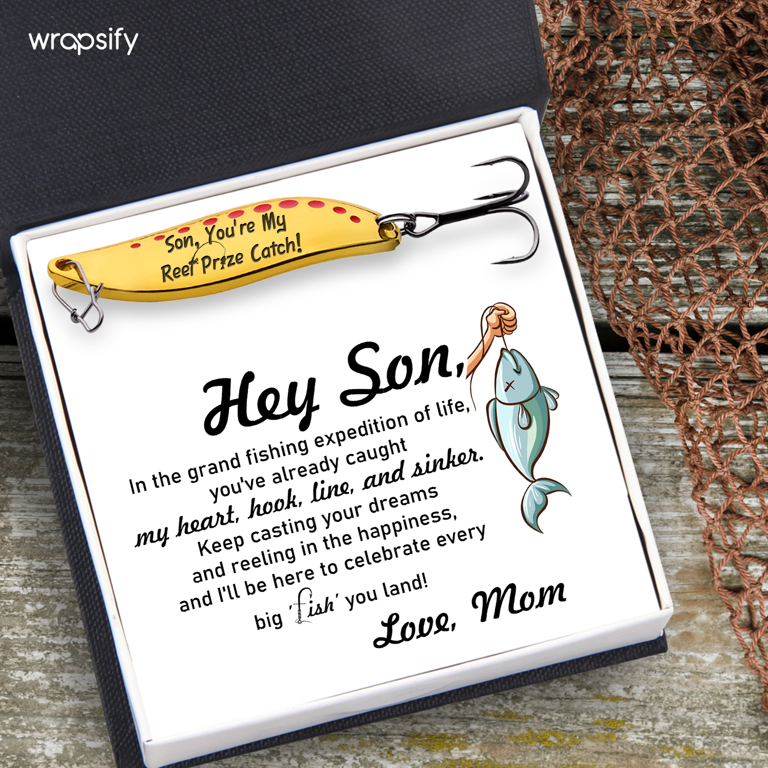 Fishing Lures - Fishing - To My Son - I'll Be Here To Celebrate Every Big 'Fish' You Land- Gfaa16012