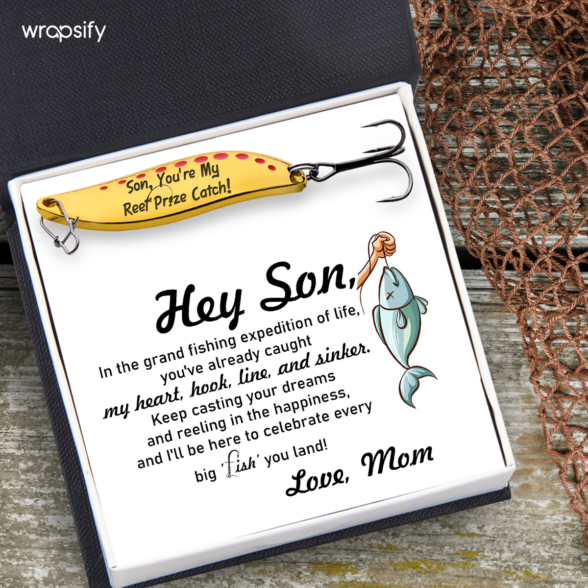 Fishing Lures - Fishing - To My Son - I'll Be Here To Celebrate Every Big 'Fish' You Land- Gfaa16012