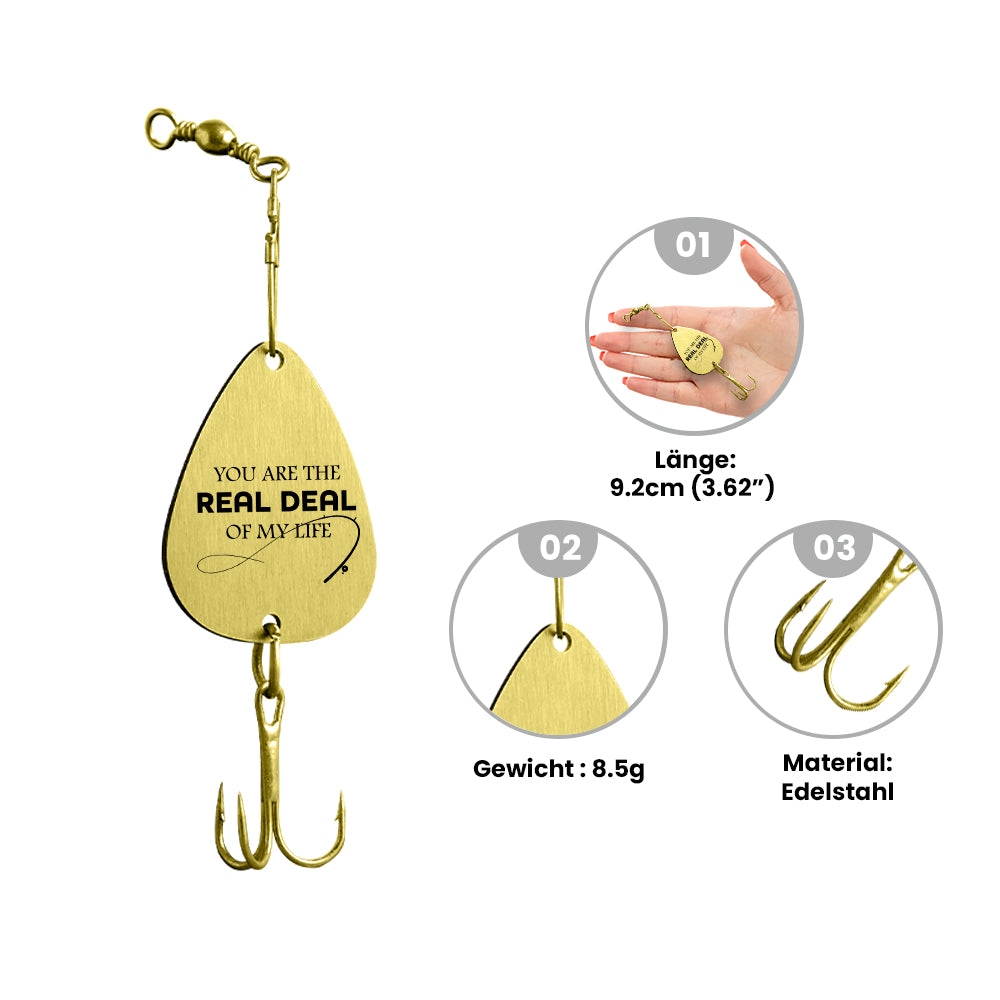 Personalized Engraved Fishing Hook - Fishing - To My Son - You Are The Real Deal Of My Life - Gfa16007