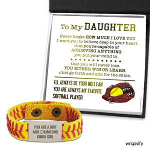Softball Bracelet - Softball - To My Daughter - You Are A Dirt And Diamond Kinda Girl - Gbzk17025