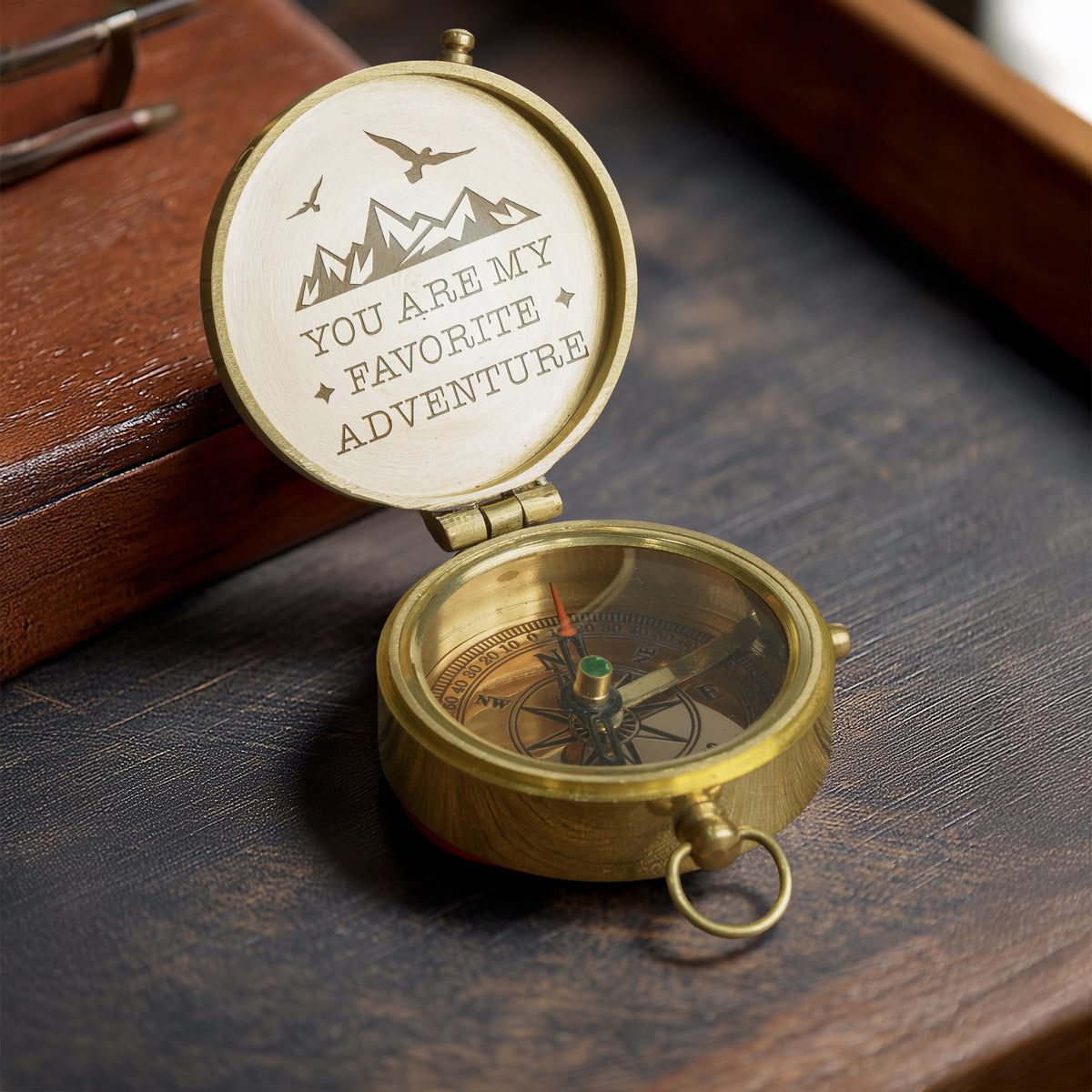 Personalized Engraved Compass - 10th & 50th Anniversary Gift - Gpb26247