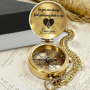 Bridge Miles with Love - Engraved Compass - Gpb14001