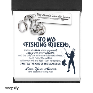 Fishing Drum Reel Keychain - Fishing - To My Queen - I'm Still The King Of The Tackle Box - Gfd13001
