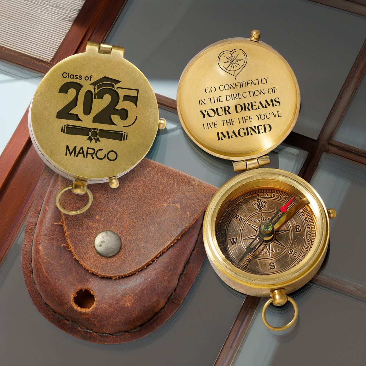 Personalized Engraved Compass - Family - To My Son Daughter Grandson Granddaughter - Live The Life You've - Gpb16078