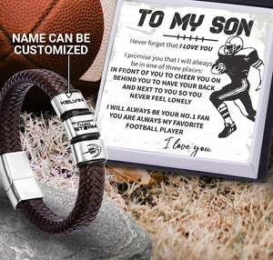 Wrapsify Personalized Leather Bracelet - American Football - To My Son - Gbzl16009
