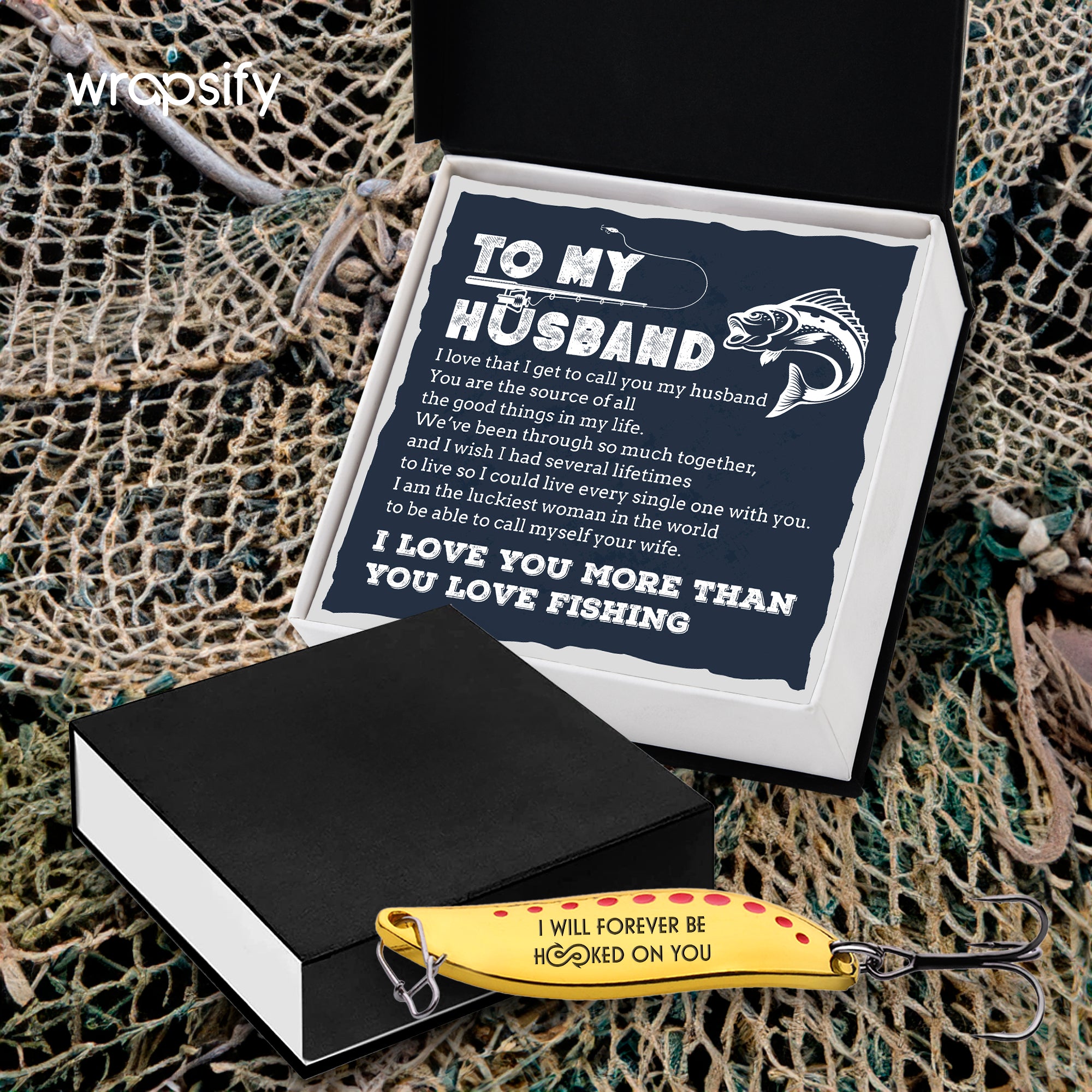 Fishing Lures - Fishing - To My Husband - I Am The Luckiest Woman In The World - Gfaa14005
