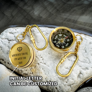 Personalized Brass Compass Keychain - Family - To My Girlfriend - You Deserve So Much More Than That - Gkqj13003