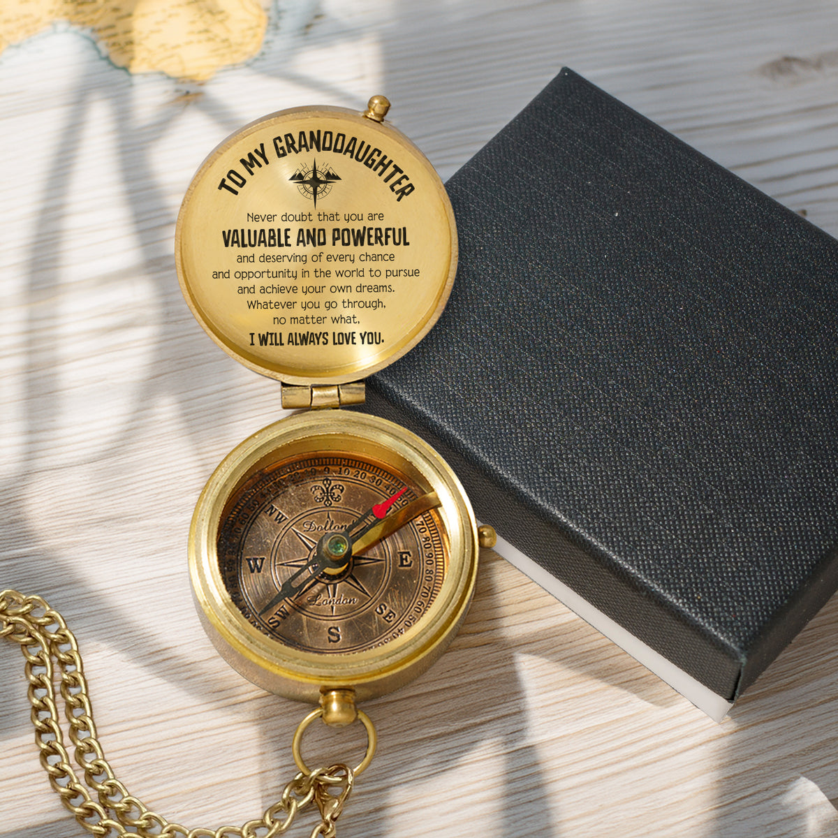 Personalized Engraved Compass - Family - To My Granddaughter - I Will Always Love You - Gpb23010