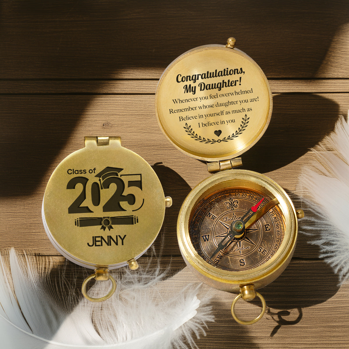 Personalized Engraved Compass - Family - To My Daughter - Believe In Yourself As Much As I Believe In You - Gpb17015