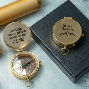 Personalized Engraved Compass - Family - For Couple - You Are Loved When You Are Ready Find Your Way Back - Gpb26241